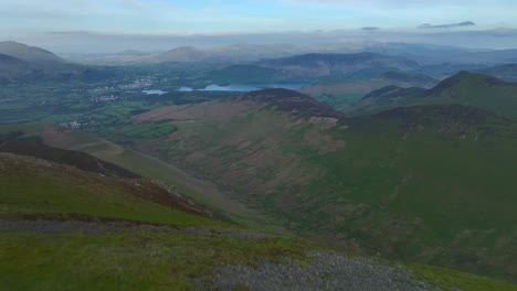 mountains and valleys at golden hour