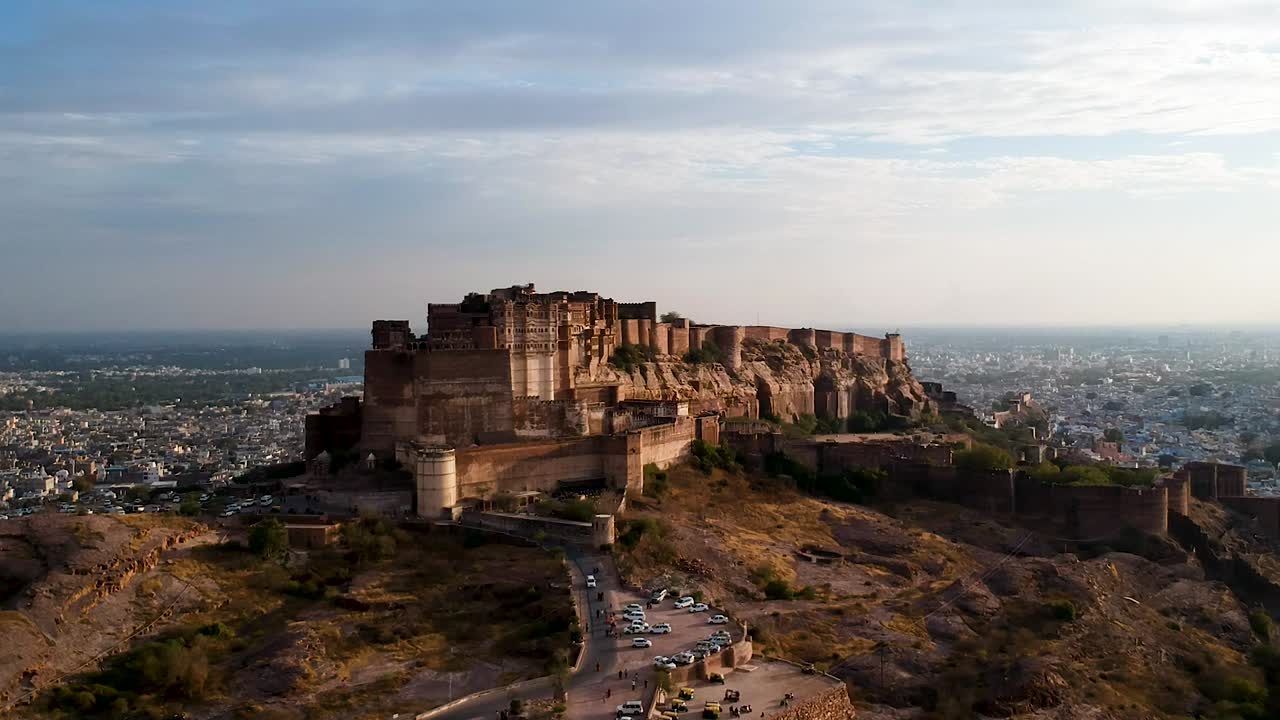 antena del fuerte de mehrangarh en jodhpur, rajasthan, india