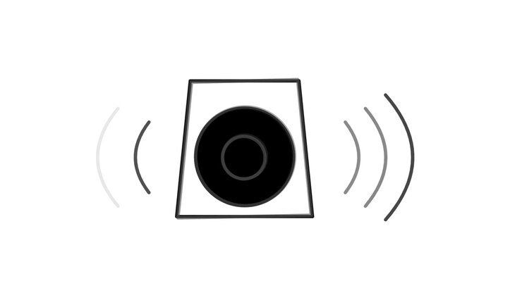 Animated Speaker Icon Emitting Sound Waves