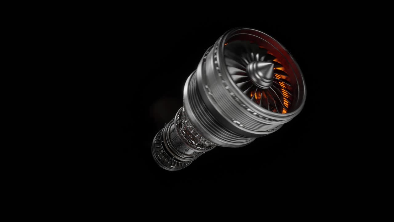 modelo de motor de avión en 3d