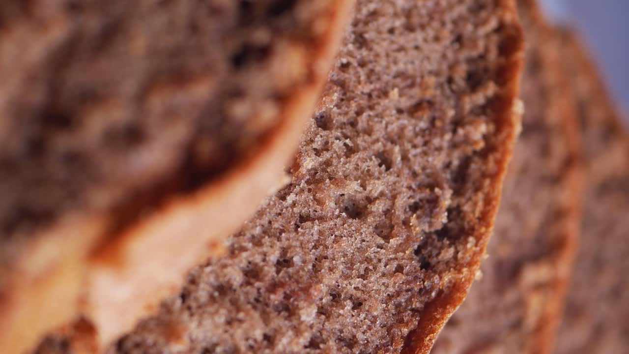 Close-up view of sliced roll cake