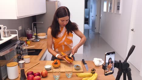 receta de batido saludable de papaya y plátano