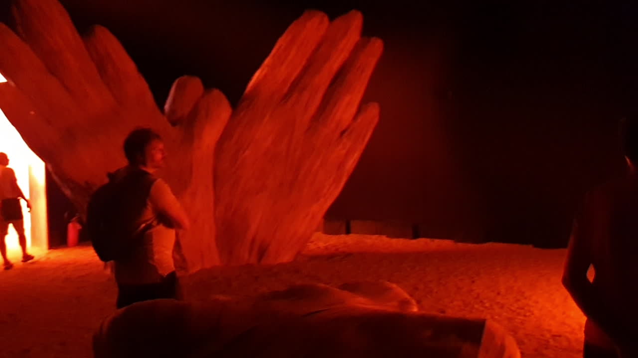 베니스 비엔날레 2022 설치, 레드 앤 블랙 라이트, hd, 초당 30프레임, 7초