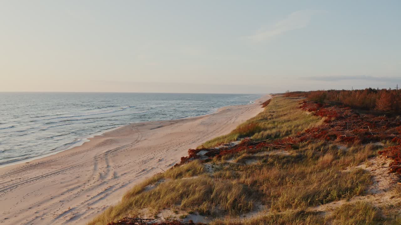 paisaje de puesta de sol costera