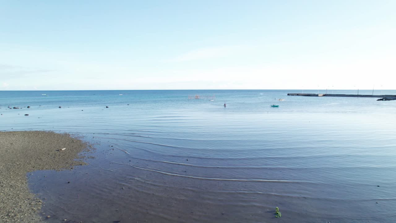 Picturesque coastal scenery with calm seas