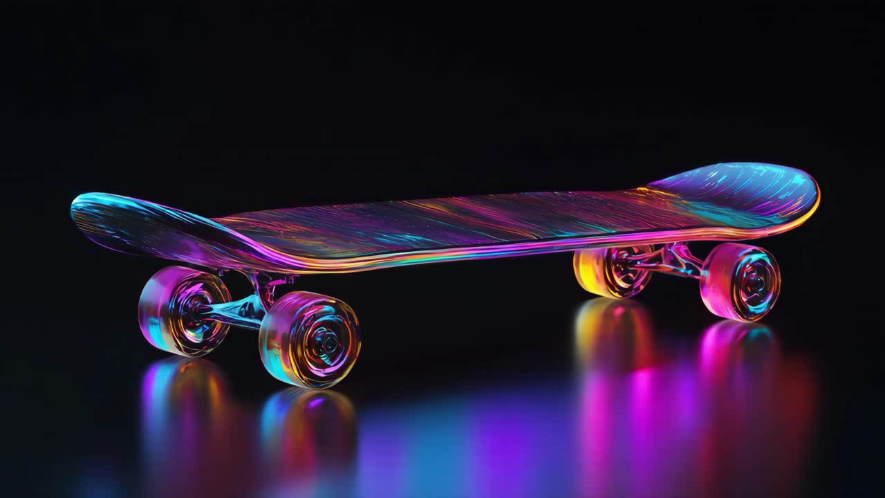 Colorful Neon Skateboard