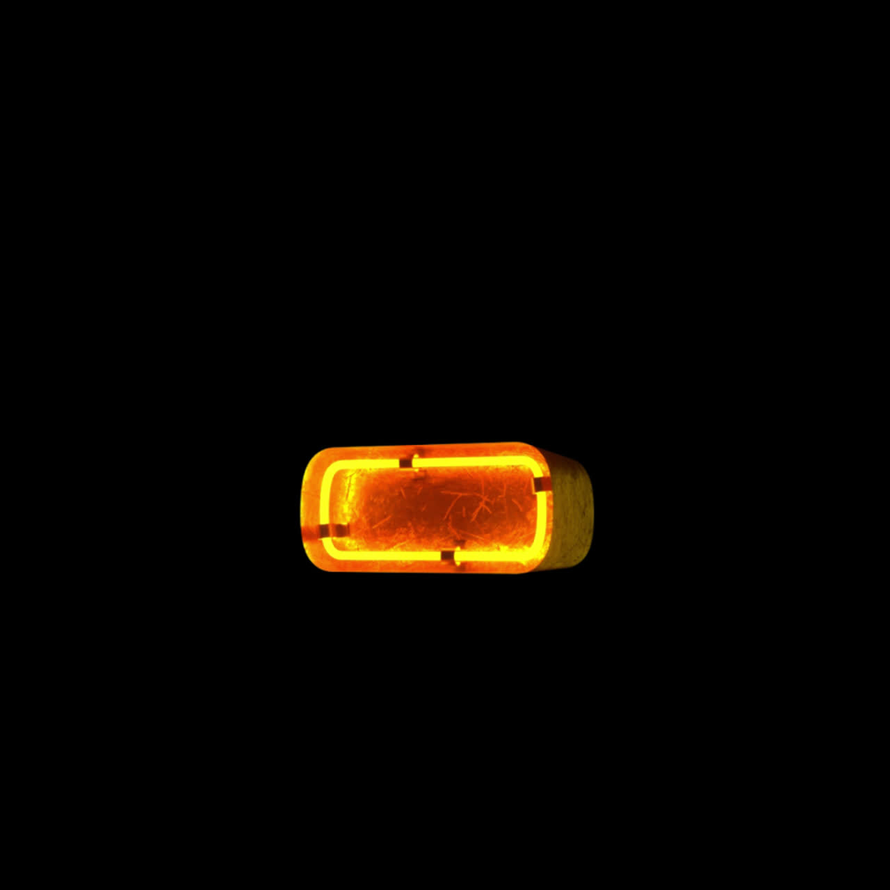 Sparking and Glowing Electrical Component on Black Background