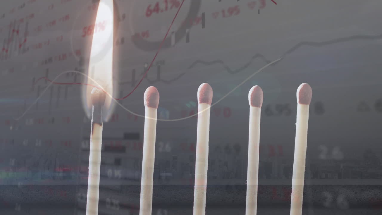 라이트 매치 (lit match) 를 통해 금융 데이터 처리의 애니메이션