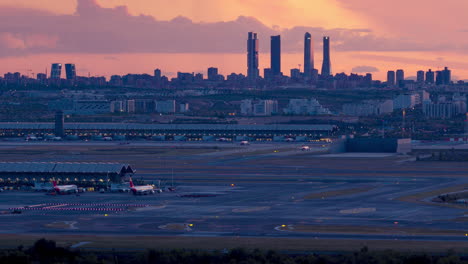 sunset seen from paracuellos del jarama