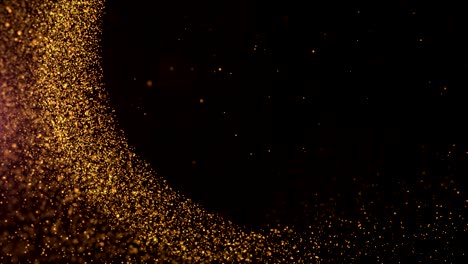 gold particles background. loop