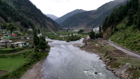 valley of naran kaghan with kunhar river on the road towards gilgit baltistan