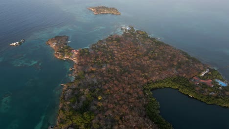 isla grande colombia américa del sur mar del caribe paisaje de la isla de drones aéreos