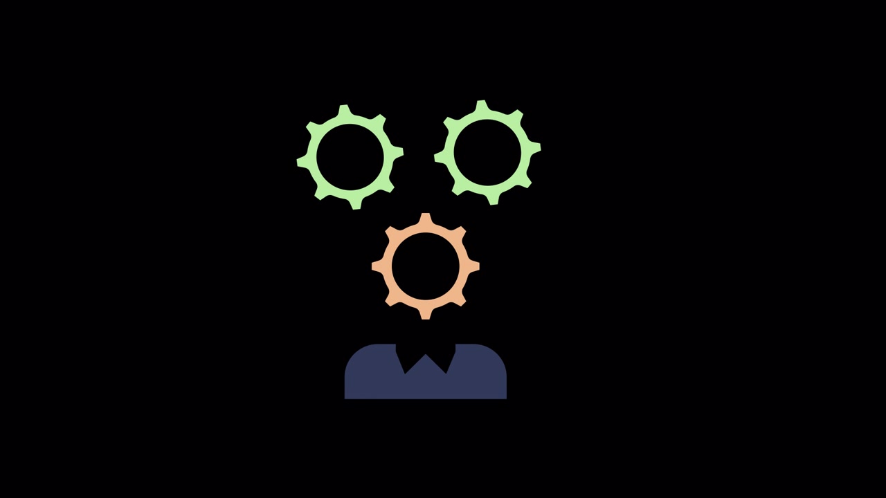 Animated Icon Representing Thinking and Business Processes