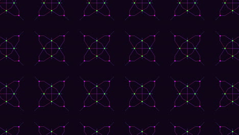 striking black and purple geometric pattern on dark background