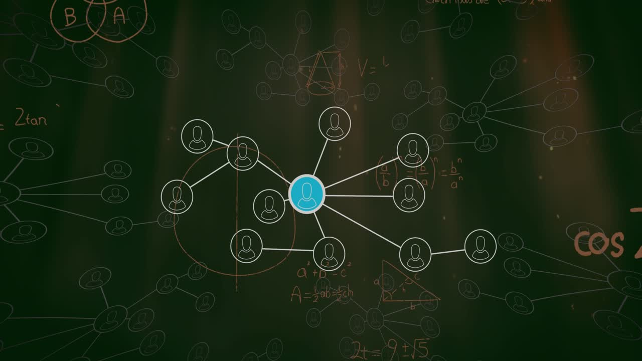 Animated social network structure video showcases digital connections concept