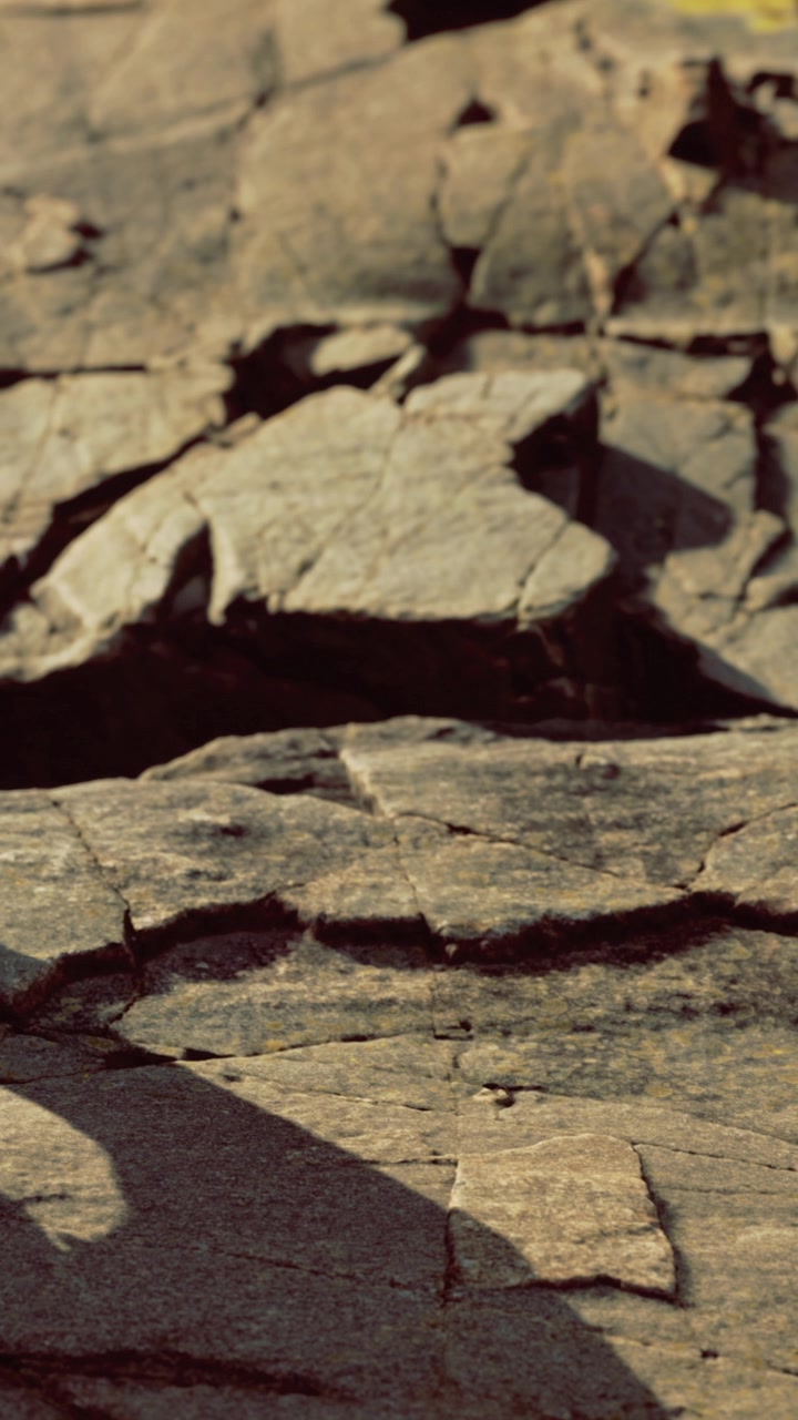 Le rocce offrono una superficie naturale per l'esplorazione e la scoperta in spiaggia.