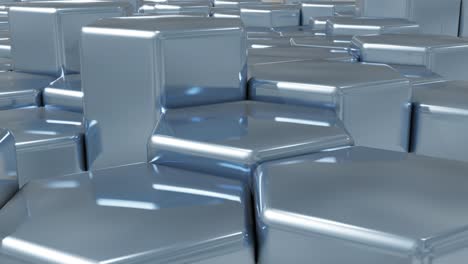 abstract silver futuristic hexagons 3d surface pattern,