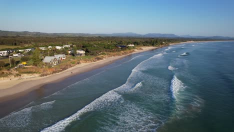 aerial view of torakina beach in summer