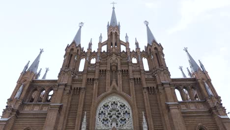 facade of a gothic revival church