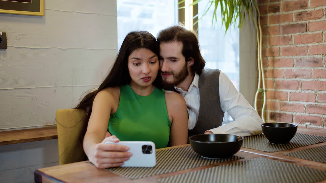 Happy couple on a romantic date