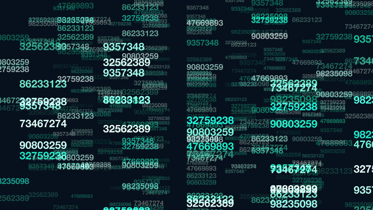 patrón de matriz con números en el espacio negro