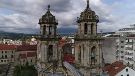 vista aérea de la iglesia peregrina en pontevedra, galicia, españa