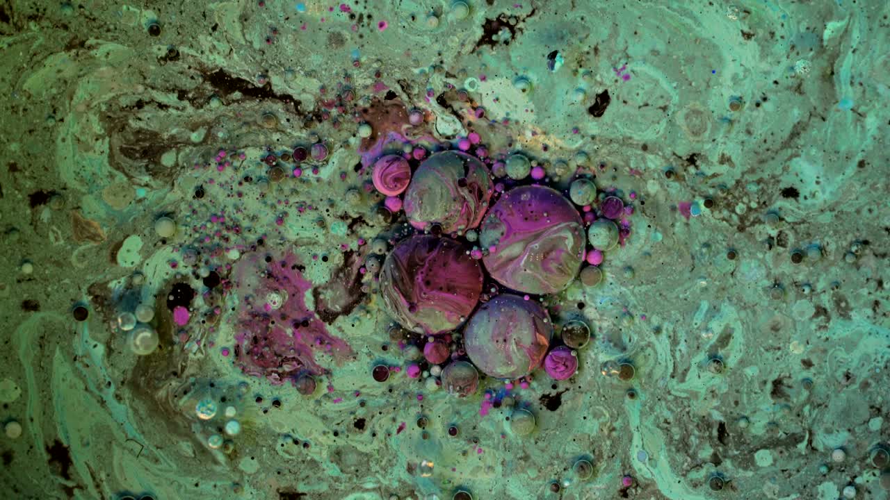 4k fondo de burbujas de aceite líquido abstracto