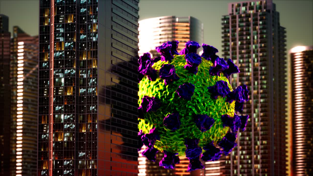 ciudad vacía causada por la cuarentena como resultado de la infección por coronavirus