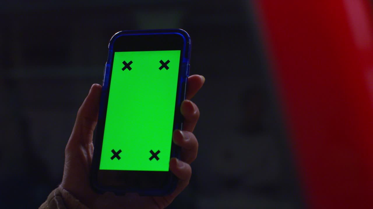 Cell Phone Screen App in Street