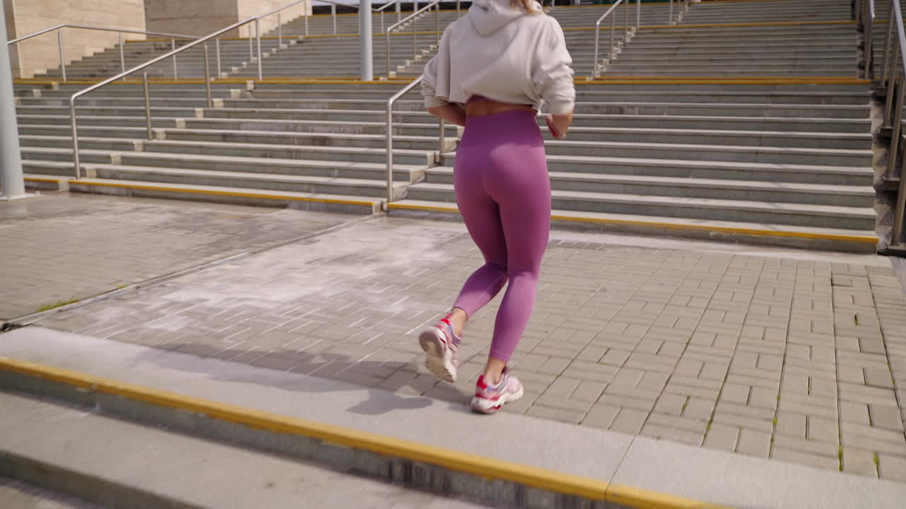 계단을 올라가는 여자