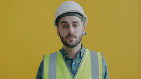 construction worker measuring