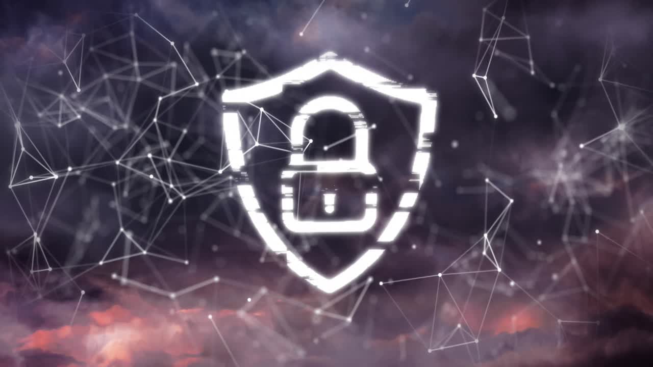 animazione di forme che si muovono sopra il lucchetto