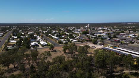 aerial view of a small australian town