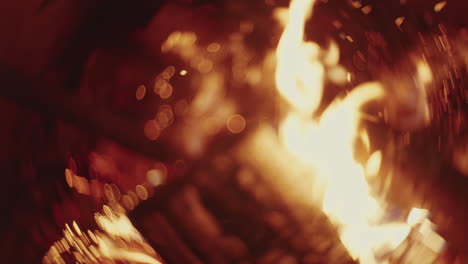 blurry fire in the night