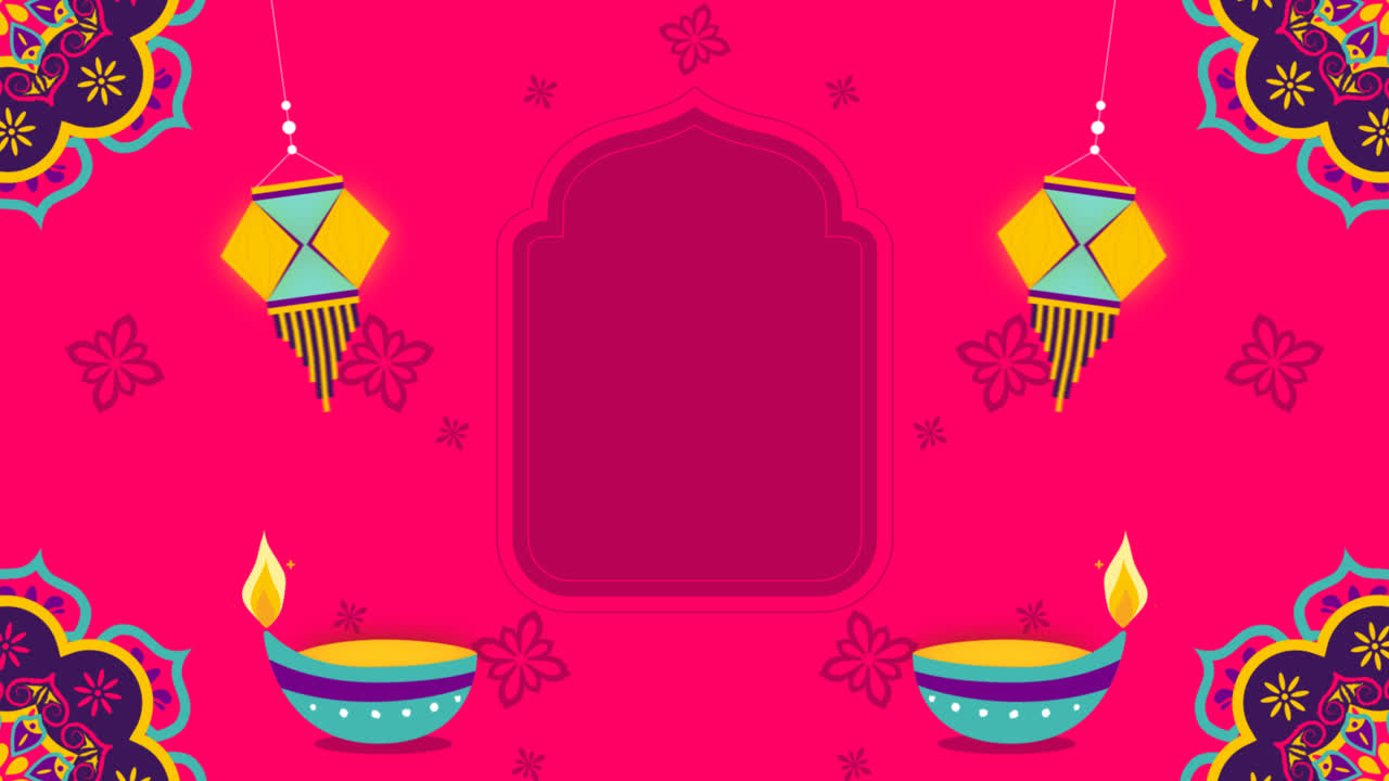 An animation of Diwali festival celebration illustration