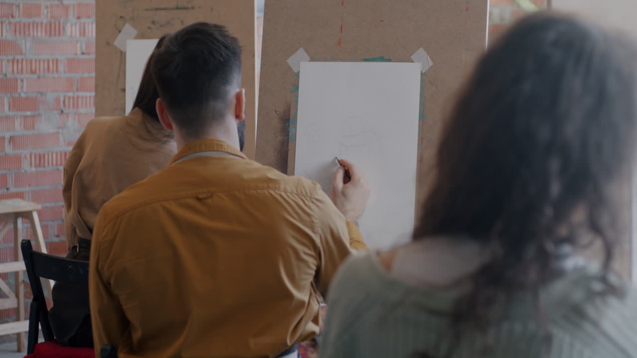 Art Students in Drawing Class