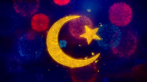 estrella y media luna símbolo icono del islam