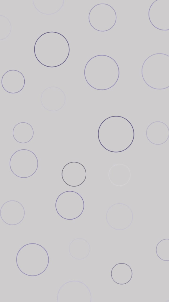 Digital animation of multiple blue circular shapes against grey background