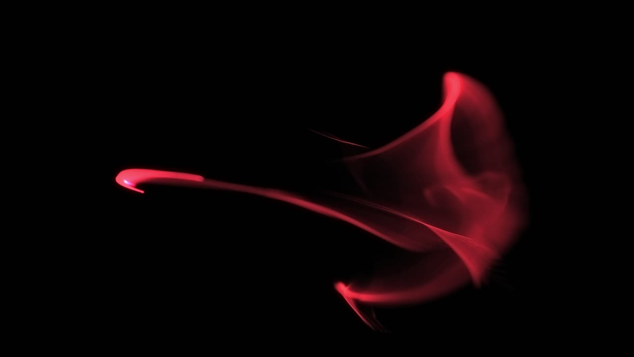 Abstract Pink and Red Smoke Shapes on Black Background