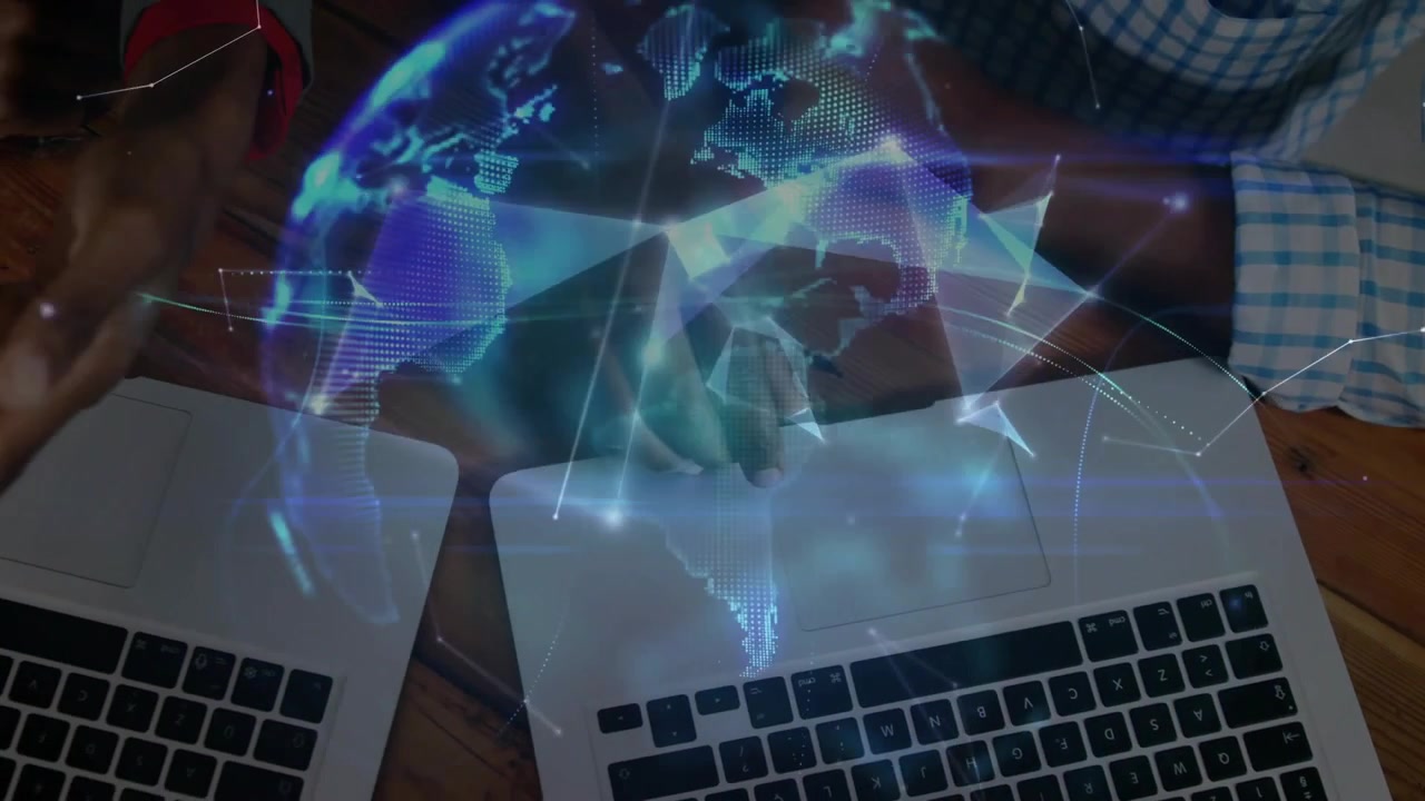 Clicking buttons activating Avast, protecting PC from malware and securing privacy with mesh globe