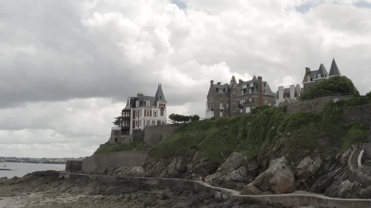 Coastal Houses on a Cliffside in France