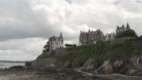 coastal houses on a cliffside in france