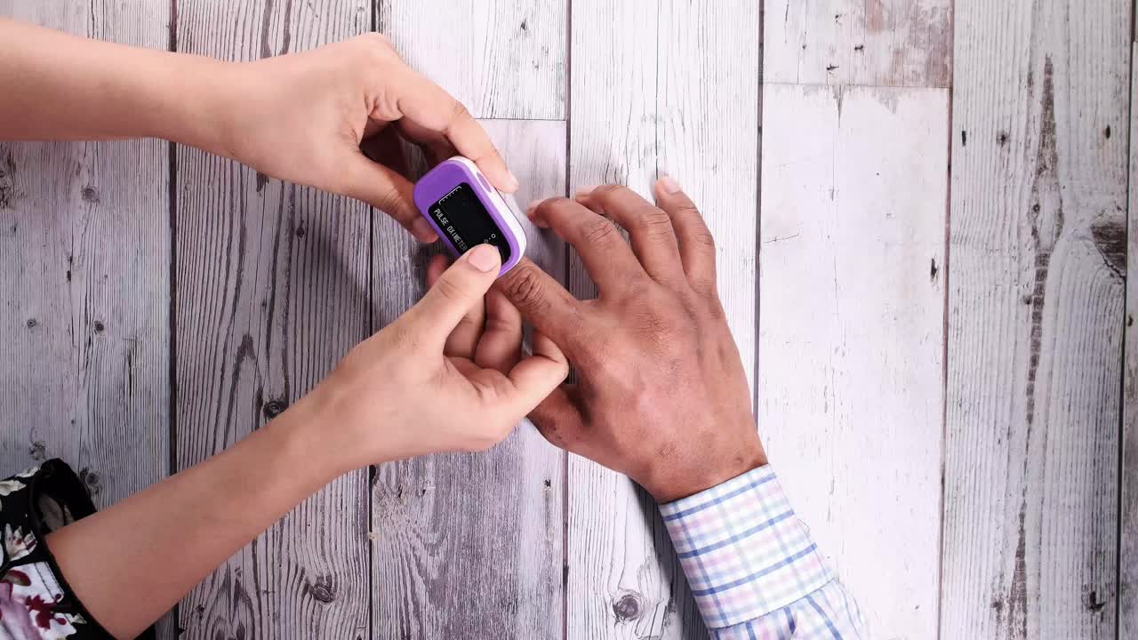 medición del oxímetro de pulso