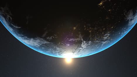 animation of earth in space 4k