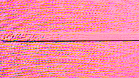 „Gefällt-Mir“-Und-„Abonnieren“-Rosa-Titel-Auf-Glitchigem-Hintergrund,-Retro-VHS-Stil