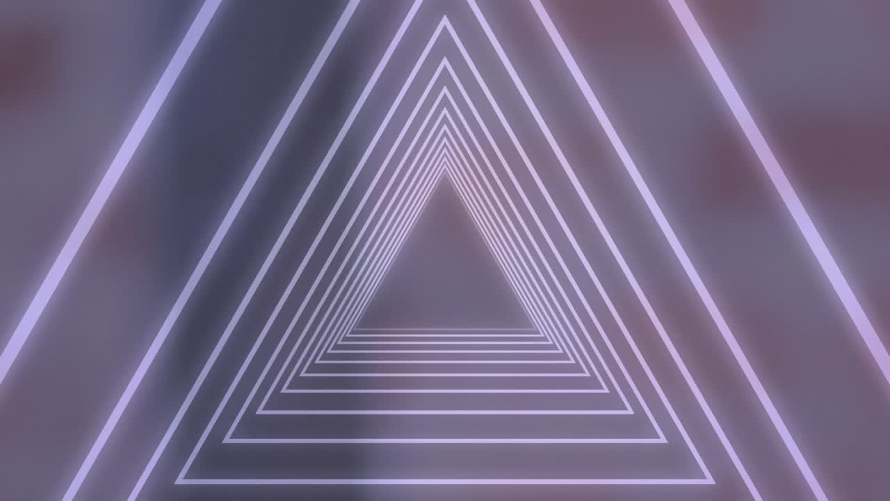 animación de un túnel brillante de neón sobre un fondo negro