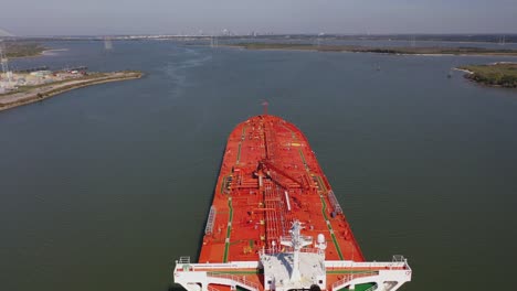 Merchant-Ship-heading-to-Houston,-Texas