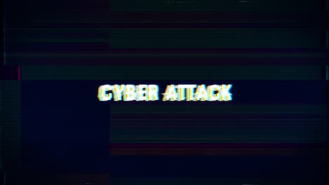 texto de fallo de ataque cibernético. efecto anaglífico 3d. fondo retro tecnológico. aplicación de hacker, malware, concepto de vector de virus ilustración. programa de computadora, seguridad cibernética, pantalla de canal de televisión