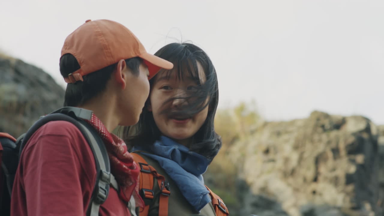 Female Tourists Photographing Nature with Phone