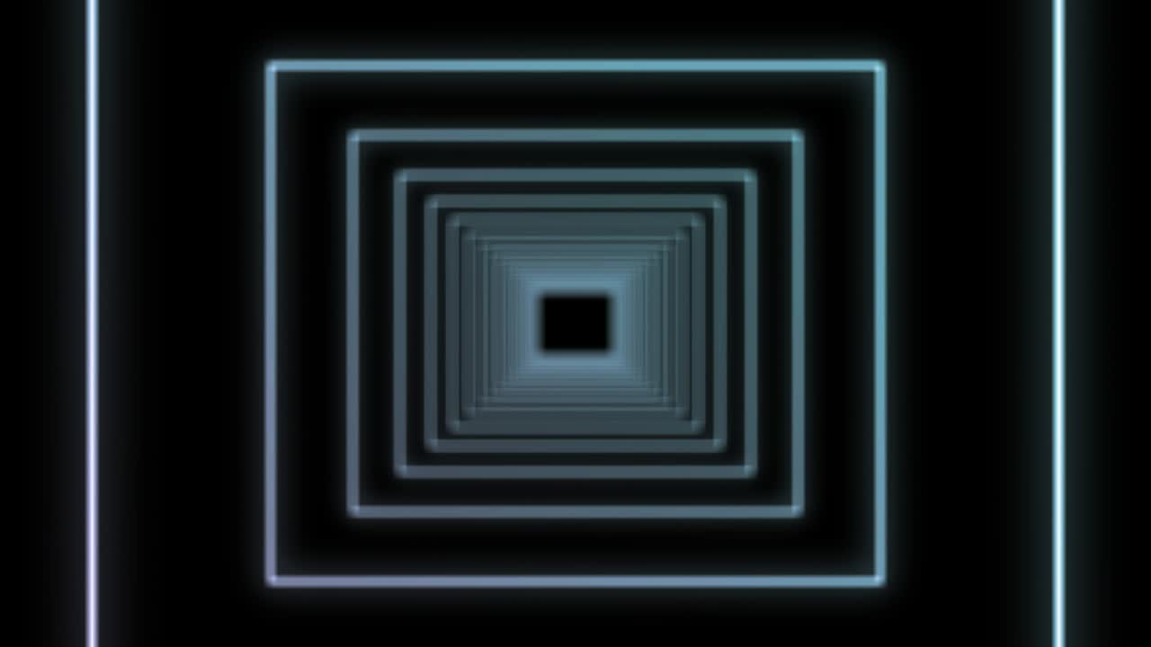 volando a través de un túnel cuadrado sin fin.